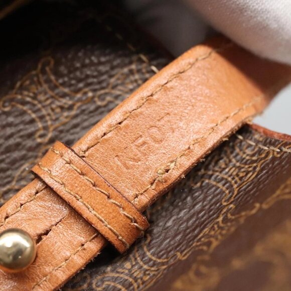 CELINE Macadam Canvas Shoulder Bag PVC Brown Gold Auth - Picture 13 of 16